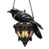 Raven On Lantern Suncatcher Decoration Indoor Outdoor Gothic Halloween Crow