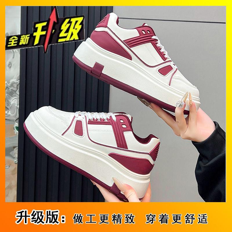 High-heeled Sports and Leisure Shoes Women's Summer New Thick-soled Heightening Women's Shoes Thick-soled College Style Thin Board Shoes