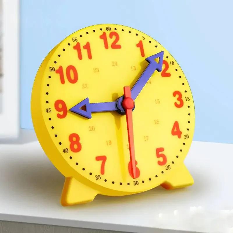 

Montessori Time Teaching Clock Student Clock Math Skill Demonstration Clock Model Early Education Learning Resources For School жёлтый