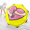 1pc Heart Hug Automatic Open/Close Umbrella - Portable Collapsible Umbrella with 8-Rib Stability, Fashion Lovers Yy251017088