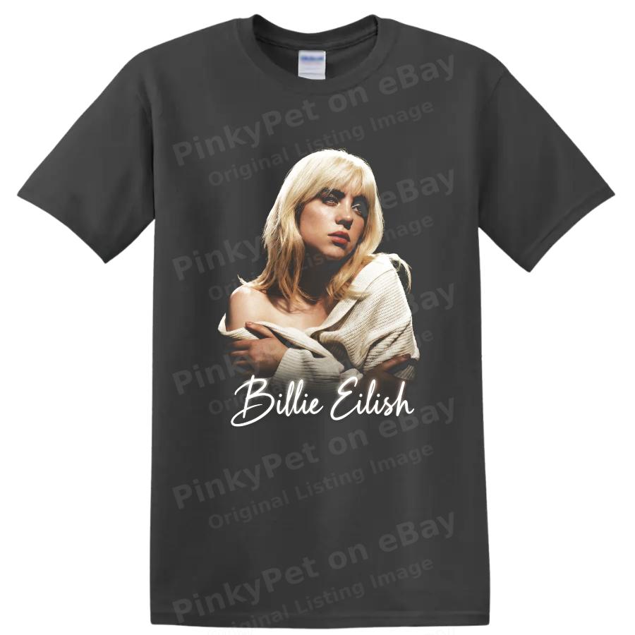 Billie Eilish Pop Star Portrait T Shirt Music Fan Concert Gift Graphic Art Tee