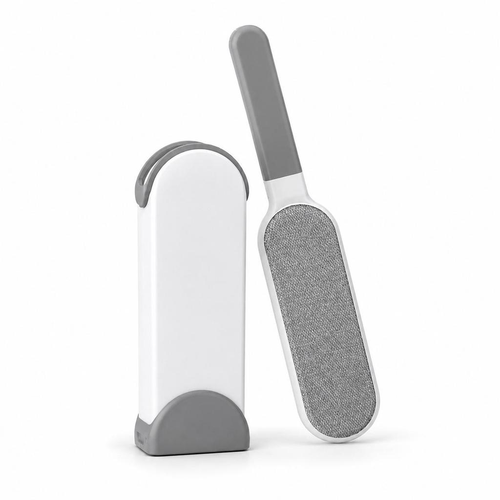 Dual-Sided Lint Remover Brush with Storage Box for Clothes and Pet Hair Removal