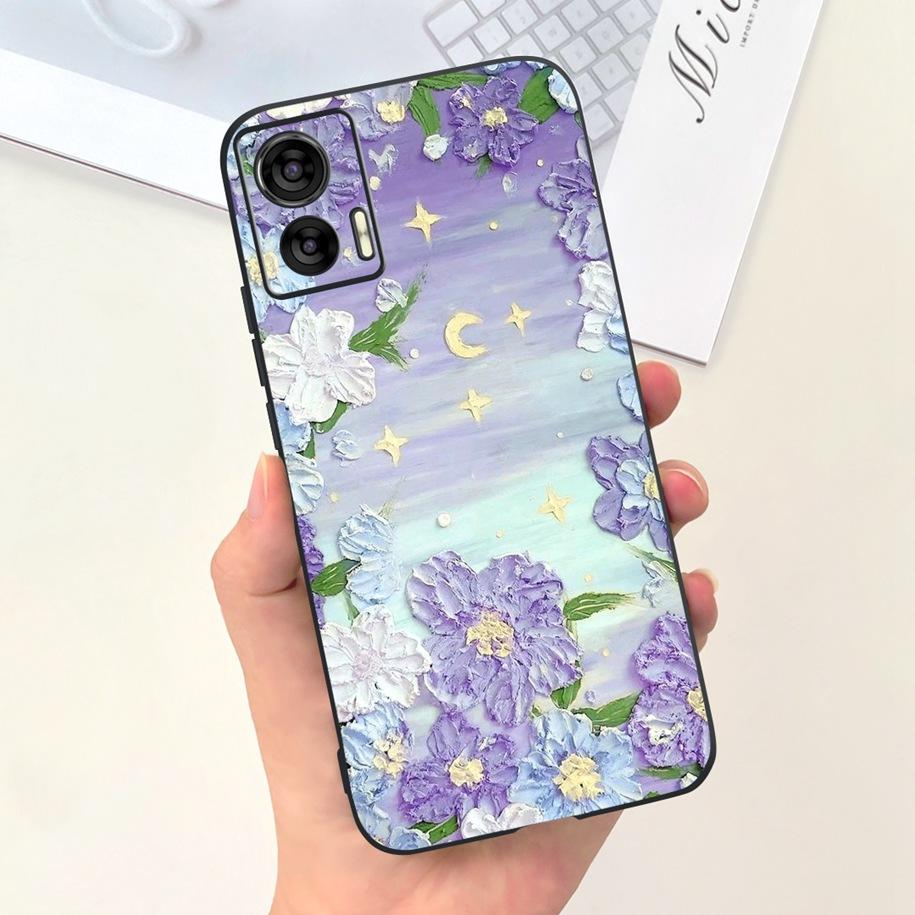 For Motorola Edge 30 Neo Case XT2245-1 Cute Cartoon Cat Painted Bumper Soft Silicone Cover For Motorola Edge 30 Lite 2022 Fundas