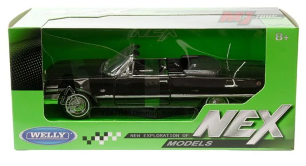

масштаб Welly Chevrolet Impala 1963 1/24 Кабриолет, Черный, [Б/У]