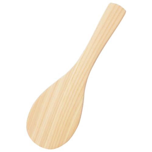 Ichihara Woodworks Wooden Rice Paddle, "Kifujin" (Wood Lady), Hinoki (Cypress), Small, 19.5cm, Product Number: 4971421113128