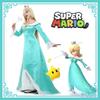 Rosalina Cosplay Kleid Aus Super Mario Galaxy Komplettes Set Mit Krone
