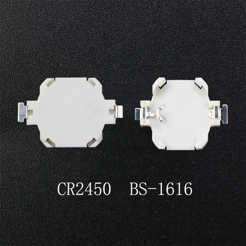 2PCS Button Battery Holder Storage Box Fixed BS-2 BS-6 BS-8 CR2450 CR2032 Plug Type Button Cell Battery Organizer