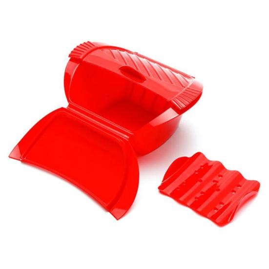 Microwave Steamer Multifunctional Food Grade Cold Heat Resistant Intimate Handle Easy Clean Steam Rack