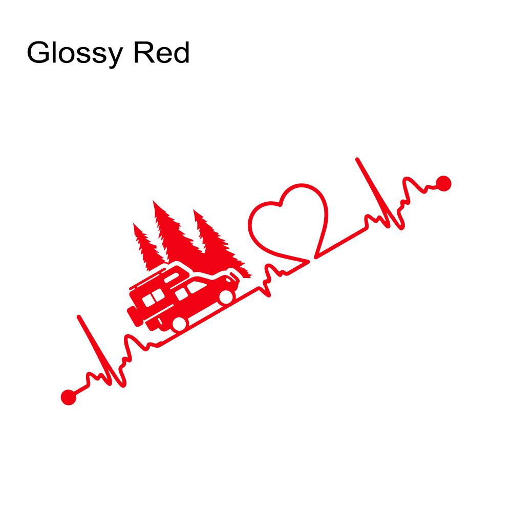 Car Window Side Sticker Fit Pickup Truck Camper Graphics Heartbeat Trees Decor Decal Vinyl Film Cover Auto Tuning Accessories