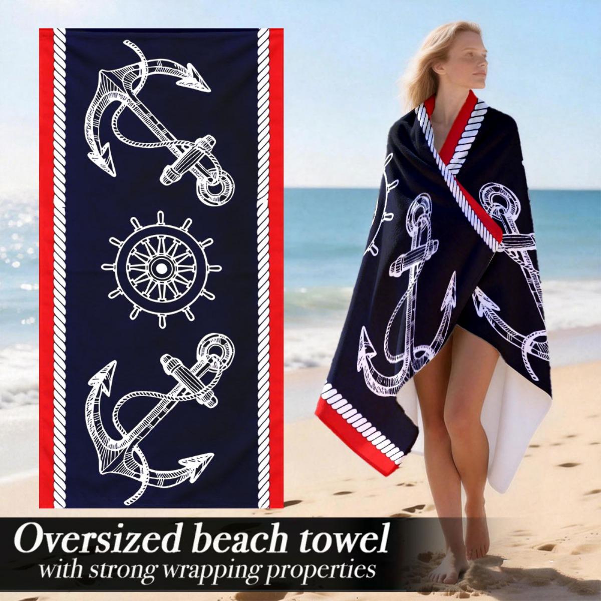 

Extra Large Luxury Oversized Beach Towel | Soft Plush Absorbent Microfiber With Strong Wrapping Properties, Modern Style, Polyes W40*H60(CM)