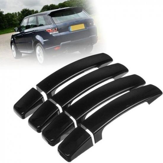 For 2005-09 Land Rover LR2 LR3 Glossy Black Car Exterior Door Handle Cover Trim