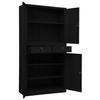 Office Cabinet Black 90x40x180 cm Steel