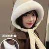 Women's Winter Korean Version, Velvet and Thickened Lei Feng Hat, One Hat, Dual-purpose Can Be Used As a Bag, Thermal Ear Protectors