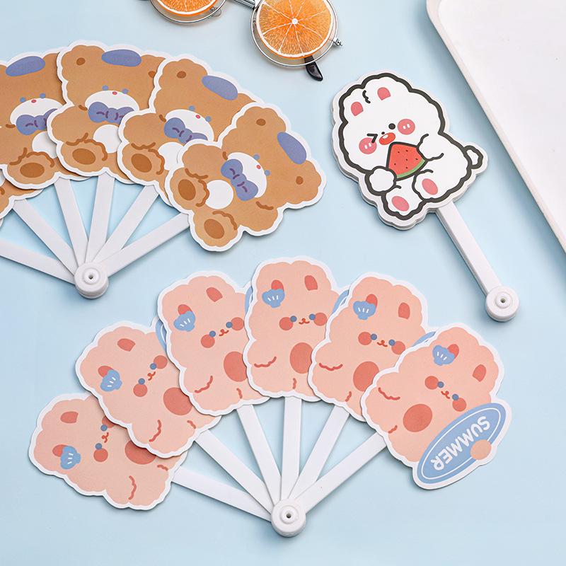 Adorable Alien Hand-Crank Cartoon Fan - Portable Foldable Fan for Kids