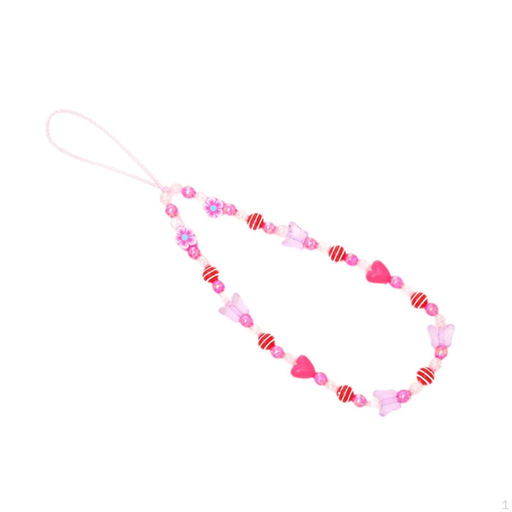 Beaded Phone Lanyard Cute Key Chains Handbag Pendant Decor Multifunctional Elegant Bracelet