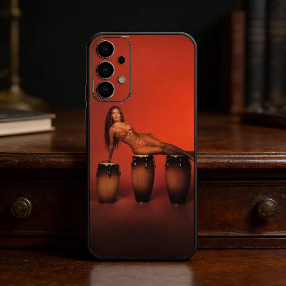 K-Karol G Tropicoqueta Phone Case For Samsung S25,24,23,22,30,21,10,9,Ultra,Plus,Lite Soft Black Case