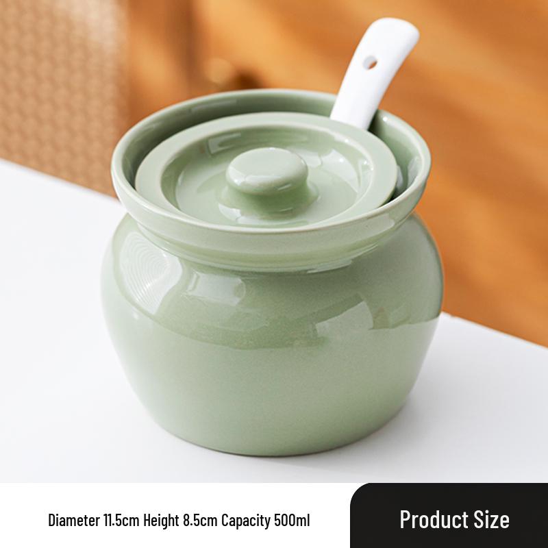 Ceramic Double Boiler Stew and Egg Custard Pot with Lid