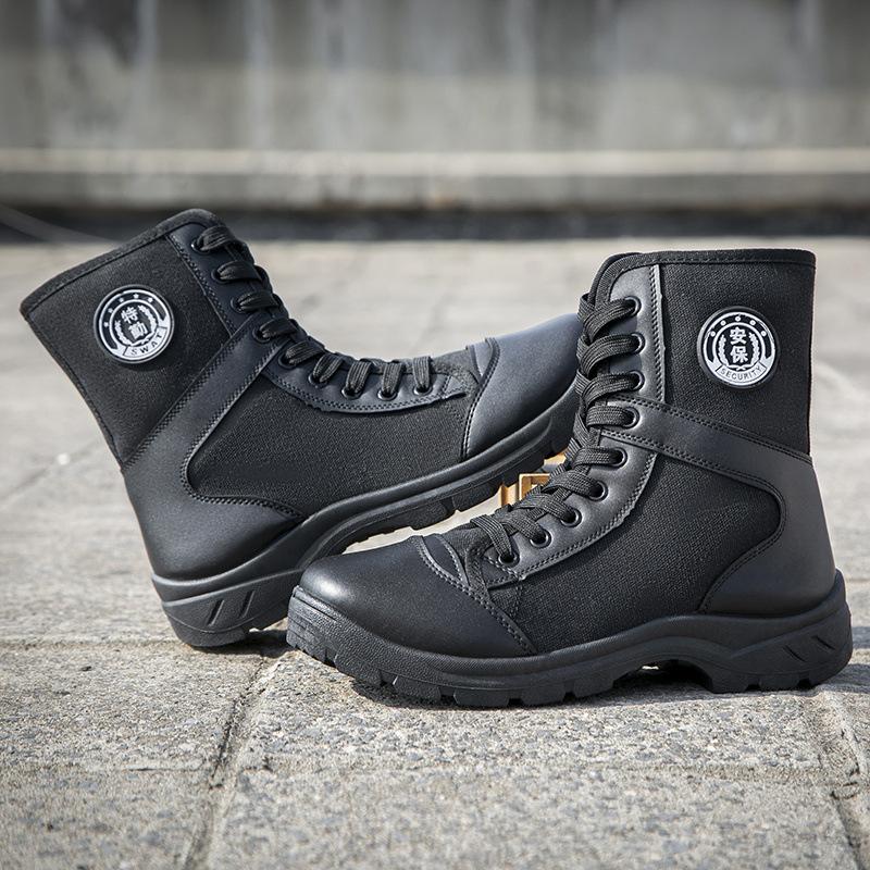 Extra Light Boots Combat Boots Men's and Women's Land Combat Special Service Combat Training Boots Single Mesh High-top Canvas Tactical Security