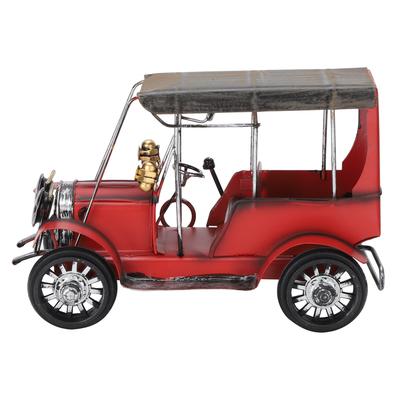 Antique Car Model Metal Vintage Retro Car Toys Iron Crafts Desktop Ornament Accessories