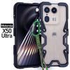 Zimon Armor Metal Aluminum Phone Bumper For Motorola Moto X50 Ultra & G56 G17 G85 Cover Mechanical Purely Handmade Skull Case
