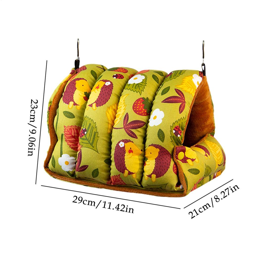 Bird Bed For Cage Foldable Warm Soft Hammock Cockatiel Bed Shelter Parrot Hammock For Lovebird Canary Finch Conure Hamster