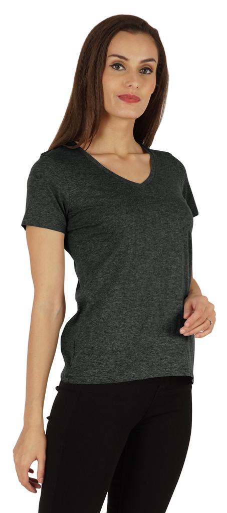 Inkmeso Womens Short Sleeve V-Neck Shirts Casual Regular Fit Tee T-Shirt Basic