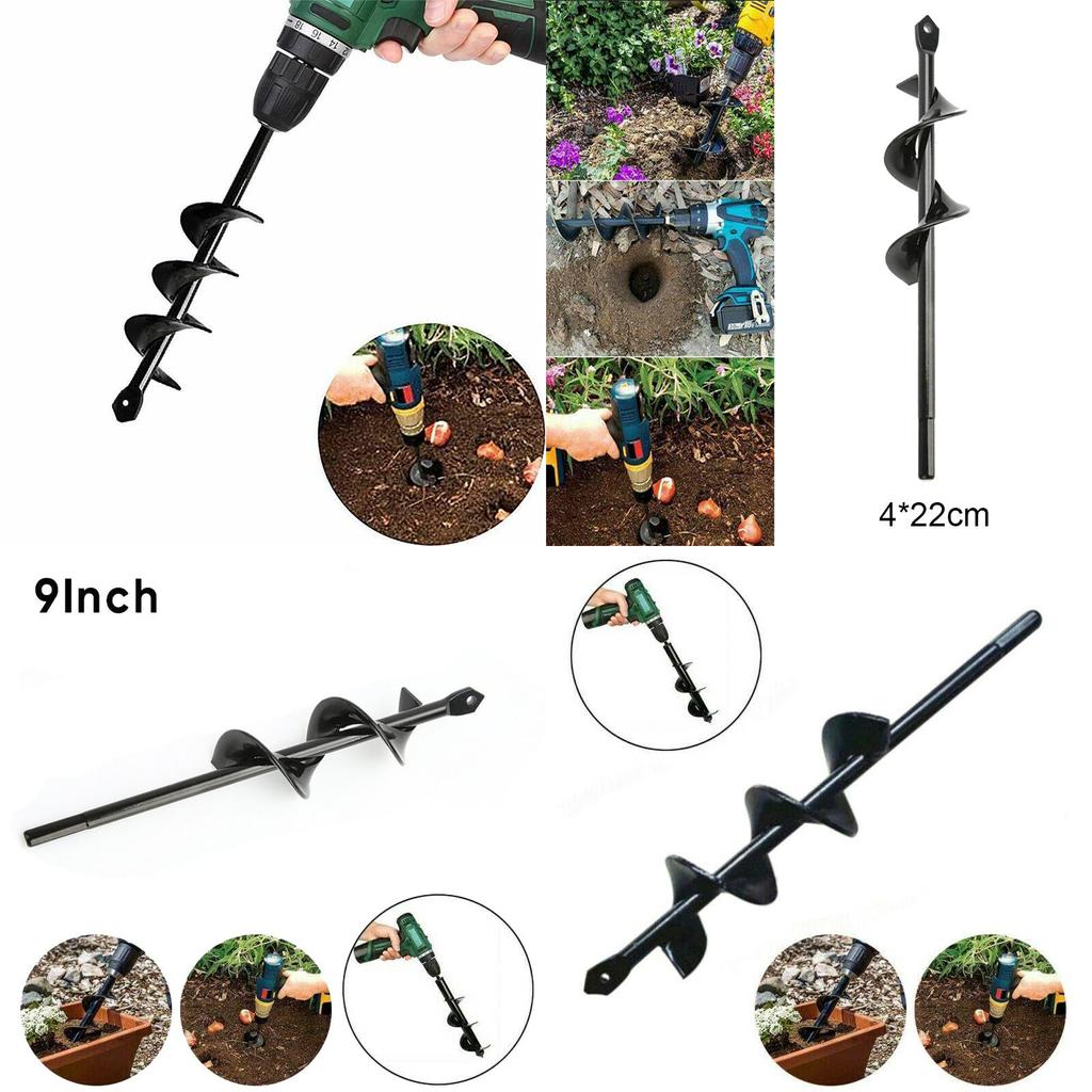 Versatile Garden Planting Auger Spiral Hole Drill Bit For Hassle-free Post Hole Digger