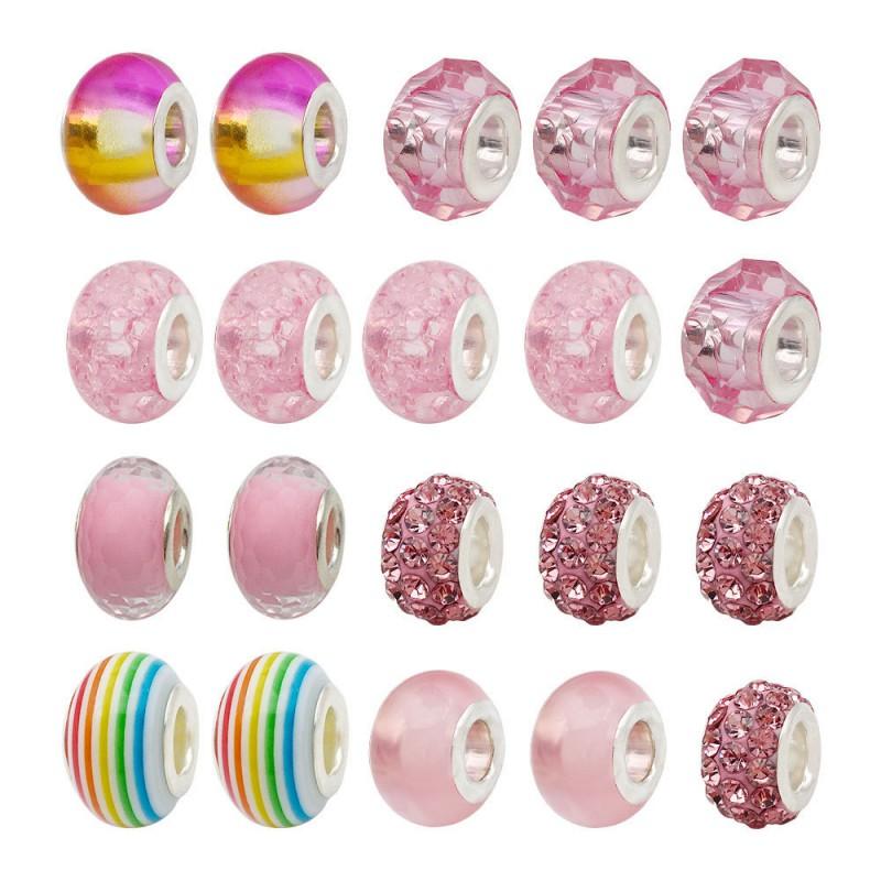 DIY Crystal Bracelet Kit Kids Colorful Unicorn Themed Handmade Jewelry Set With Alloy Charms Heart Butterfly Bow Star Letters