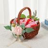 Stylish Rattans Handmade Flower Girl Basket Accessory for Weddings and Special Occasions Ornament Trendy Women Ladies