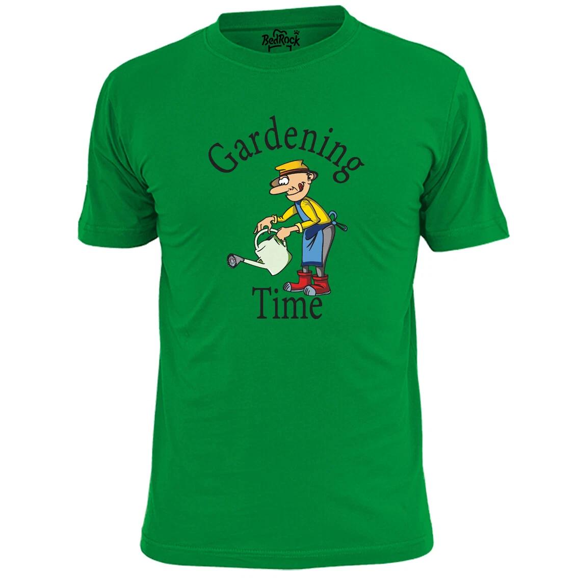 Mens Gardening Time T shirt Flowers Garden Plants L