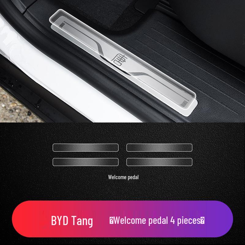TPU Protective Film for 21-25 BYD Tang DMI Han EV Sill Strip—Welcome Pedal Metal Strip Protector