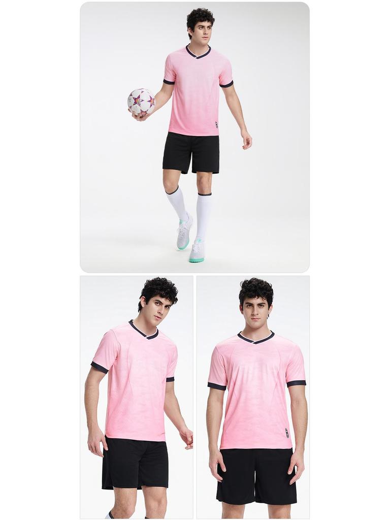 Children's and Men's Football Team Kit - Short Sleeve Sports Jersey and Training Set