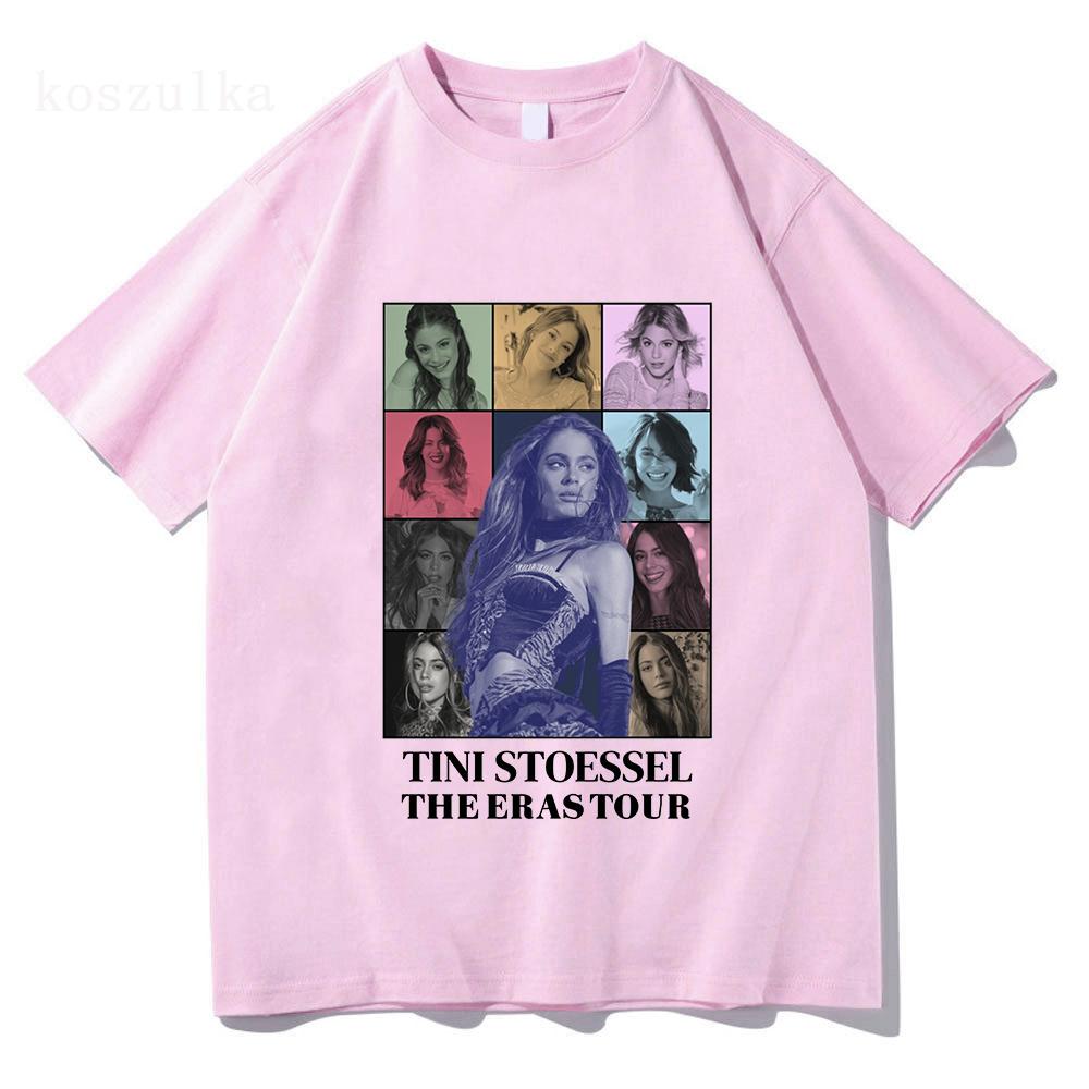 Tini Stoessel Tini De Papel Koszulka Koszulka dla Fanów Merch Unisex Koszulka z Napisem Czysta Bawełna Oddychająca i Wygodna Estetyczna Koszulka