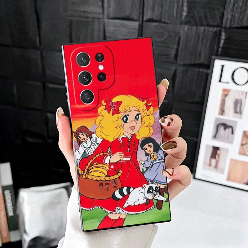 Candy 90s Cartoon Soft Phone Case for Samsung Galaxy S26 S25 Edge S24 Ultra S23 Plus S22 S21 FE S20 Black Cover Back Shell