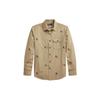 Polo FW22 Pattern Printed Pocket Long Sleeve Shirt Men Shirts Khaki MNPOWOV16822475