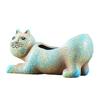 Handgefertigter Retro-Stil Topf Keramik Katze Pflanzgefäß, Niedliche Kätzchen Blume mit Drainageloch, Kaktus Dekorative Pflanze für Sukkulenten Innen Tischregal