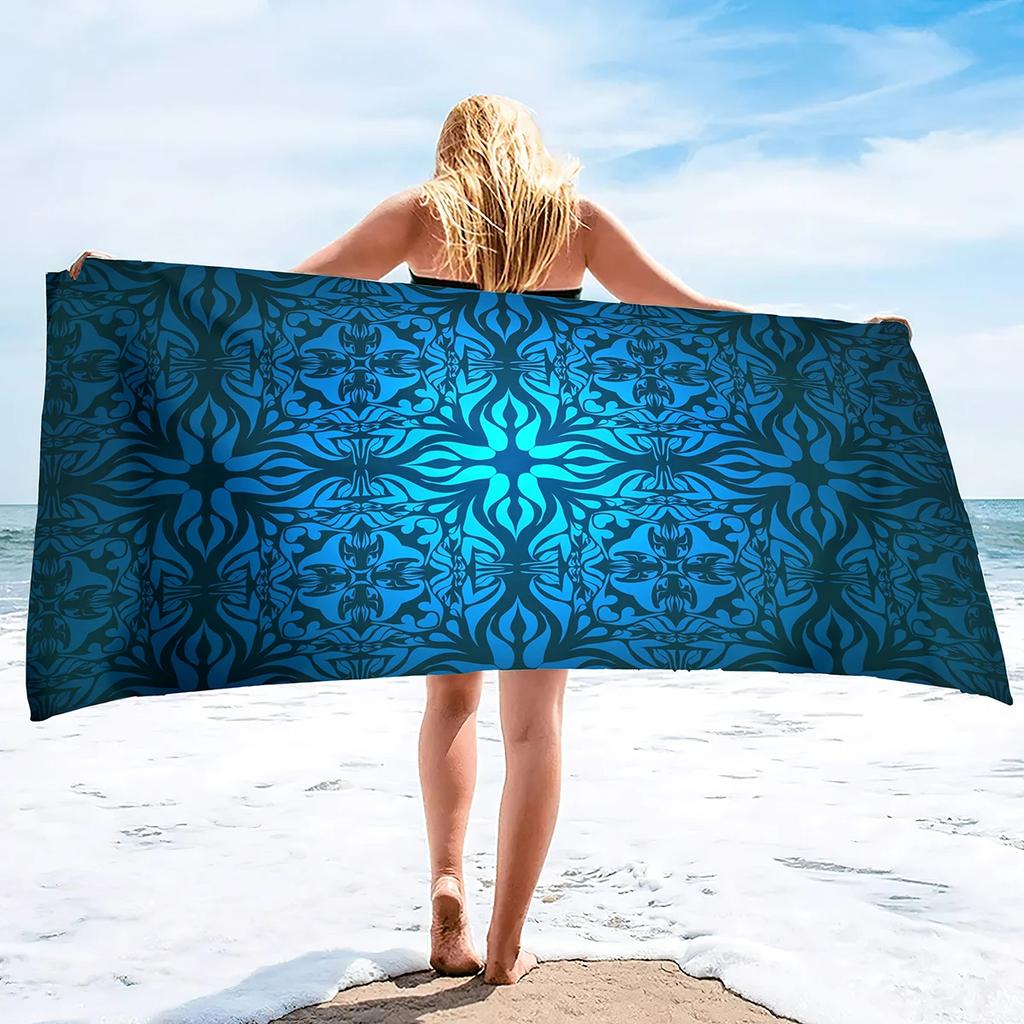Vintage Floral Beach Towel Microfiber Quick Dry Botanical Flower Bath Towel Oversized Sand Free Travel Swim Decor Gift for Women