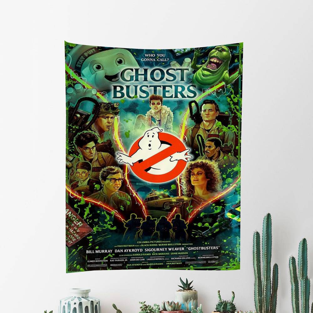 Retro Classic Ghostbuster Colorful Tapestry Wall Hanging Hanging Tarot Hippie Wall Rugs Dorm Wall Art Decor