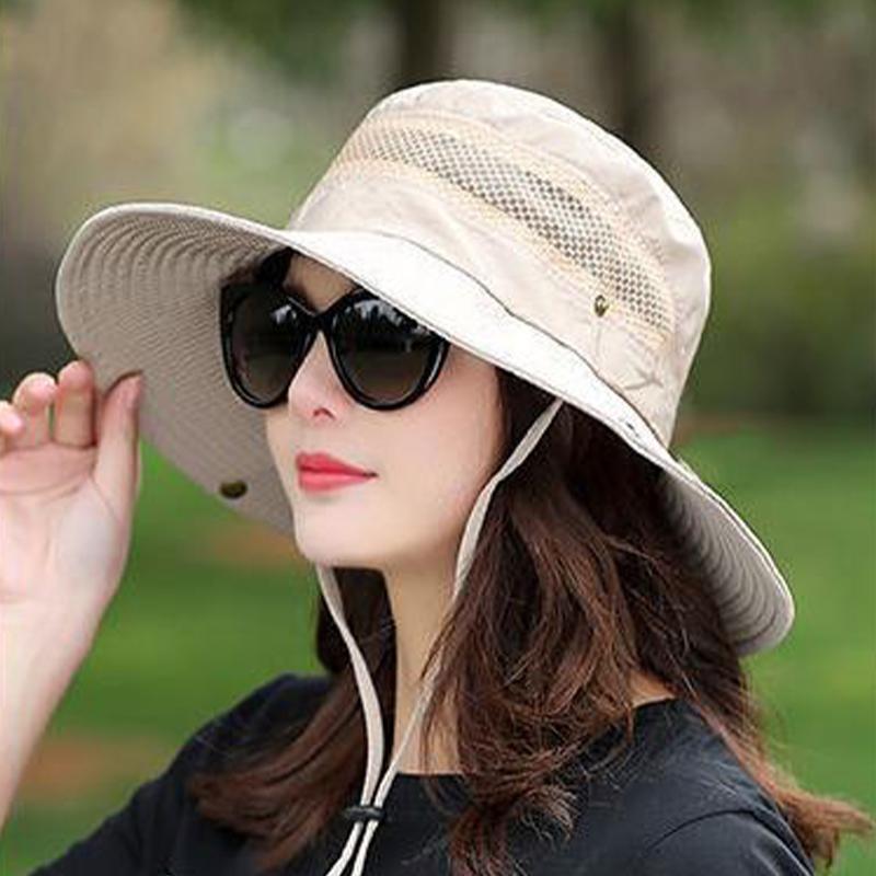 Chapeau Pare-soleil Version Coréenne Femme Alpinisme Chapeau de Pêcheur Chapeau de Soleil de Plage