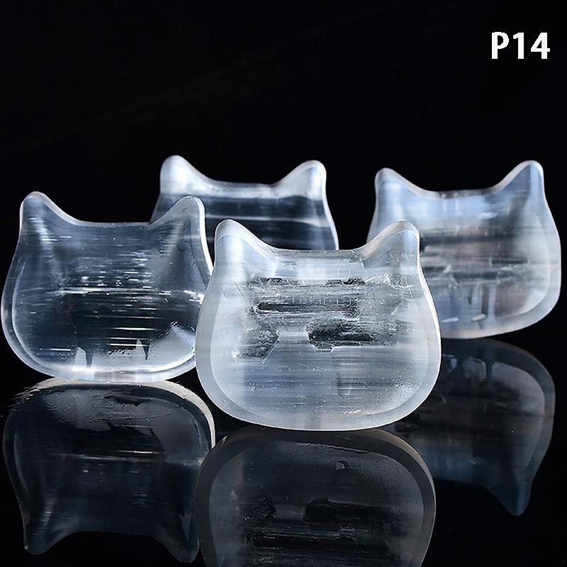 1Pc Selenite  Bowl Plate Rough Carved Quartz  Grid Fengshui Quartz Mineral Chakra For Home Decor Healing Gift