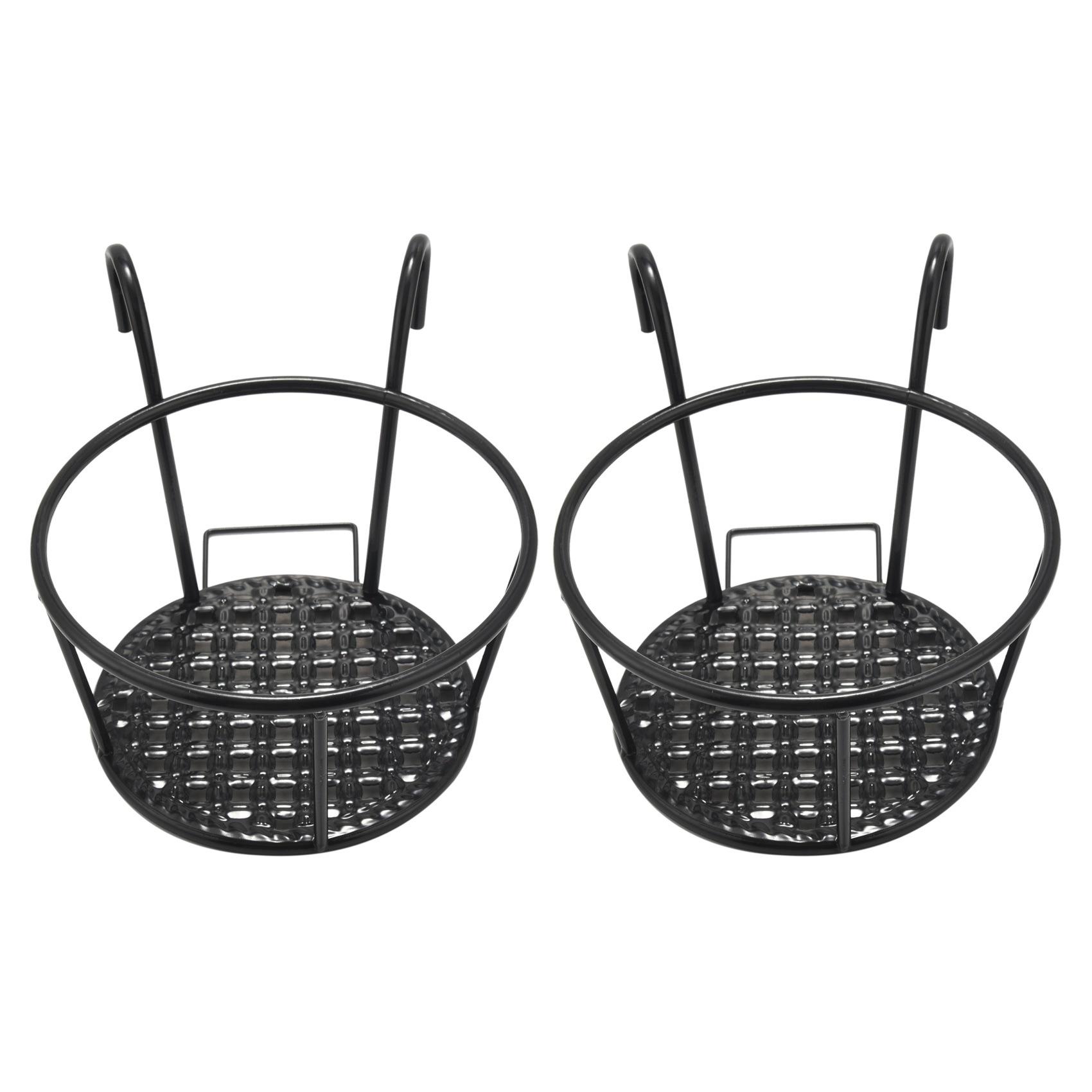 ABWR-2X Metal Flower Holder Shelf Stand Hanging Pots Basket Plant Garden Wall Storage