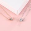 Small Waist Full Diamond Necklace Women's Round Pendant Niche High-end Korean Version Pendant Fashion Jewelry