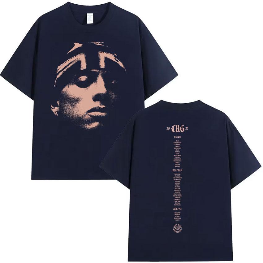 T-shirt Rapper Central Cee CanT RUSH GREATNESS Tour Merch Album Unisex Indossabile Estate 2025 Cotone Puro 100% T-shirt Stampata