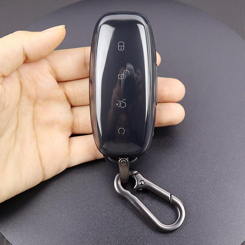 BYD D9/N7/N8 Ultra-Thin Transparent Key Case with Full Coverage