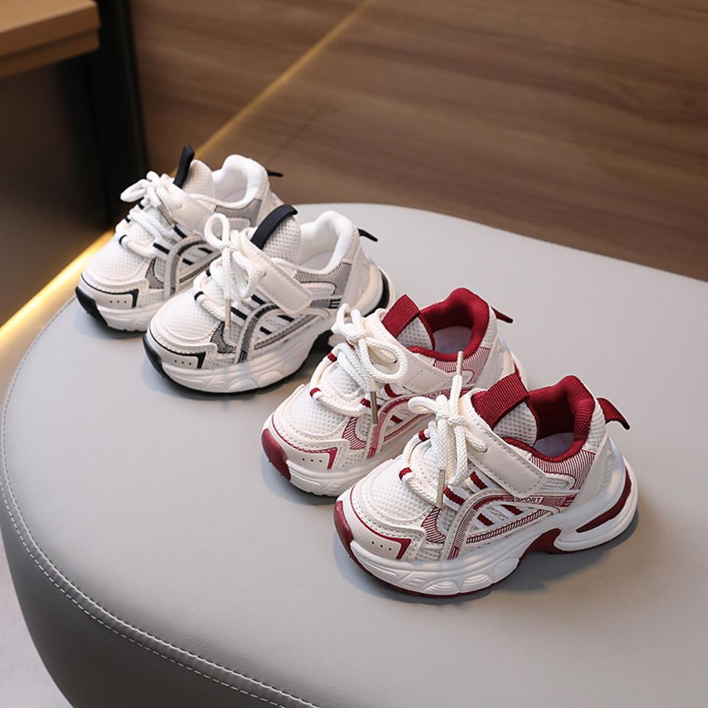 Jarní a podzimní chlapecké dětské boty dětské sportovní boty 1-3 roky 5 dívčí boty ze síťoviny s měkkou podrážkou táta prodyšné běžecké boty