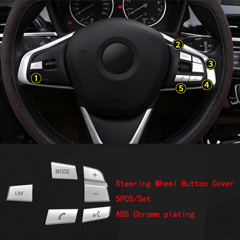 Chrome Gear Shift Panel Front Headlight Switch Engine Start Stop P Shift Button Cover Trim For BMW 2 3 4 Series 3GT F30 F20 F36