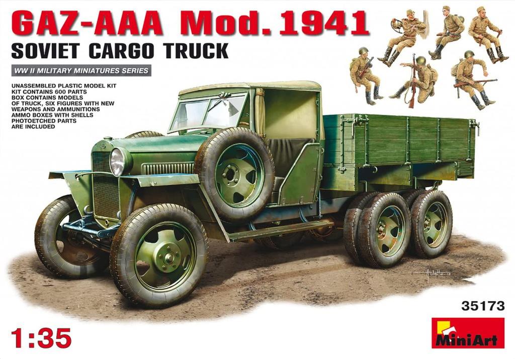 MiniArt 1941 Soviet Cargo Truck Plastic Model 1/35 GAZ-AAA