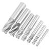 7pcsset 4 Flutes 620mm HSS End Mill Router Bit Roughing Chipbreaker Milling Cutter