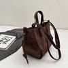 Light Luxury Solid PU Hasp Shoulder Bag for Women Commuting Frosted Leather Handbag   Large Capacity Niche Tote Bags