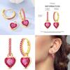 New Earrings 100% Genuine 925 Silver Women Hoop Earring Women's Wedding Engagement Girlfriend Wife Birthday Gift